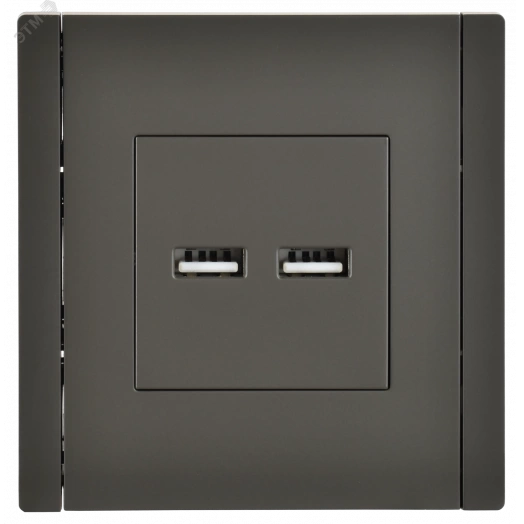 FORTE&PIANO Розетка USB A+A 3,1А FP349 серый IEK