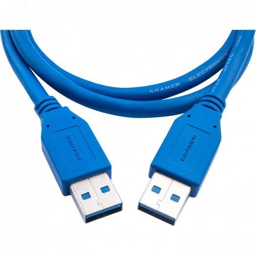 Кабель USB-A 3.0 М на USB-A М , 0.9 м., синий