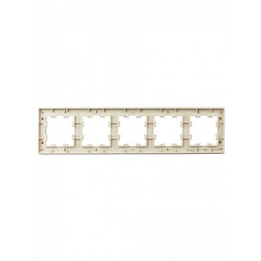 BRITE Рамка 5 постов РУ-5-Бр бежевый рифленый IEK