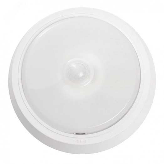 Светильник светодиодный ДБО-10w с датчиком 4000К 800Лм круглый белый