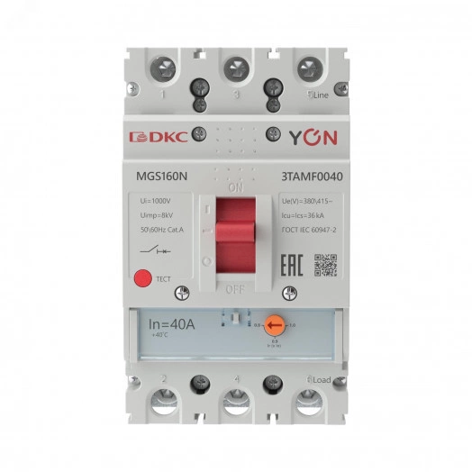 Автоматический выключатель YON MGS160 3P 32-40A 36kA
