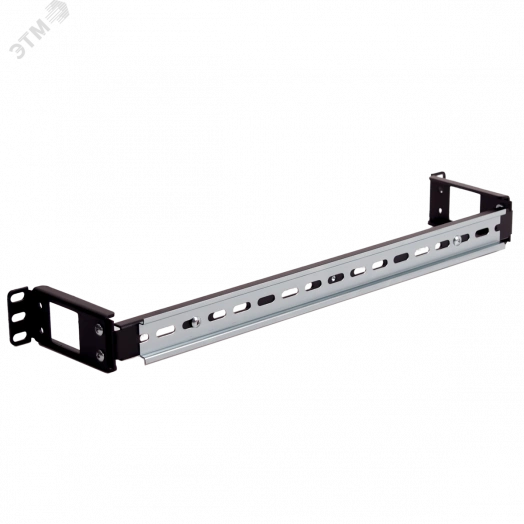 DIN-рейка 1U с регулируемой глубиной установки цвет черный RAL 9005