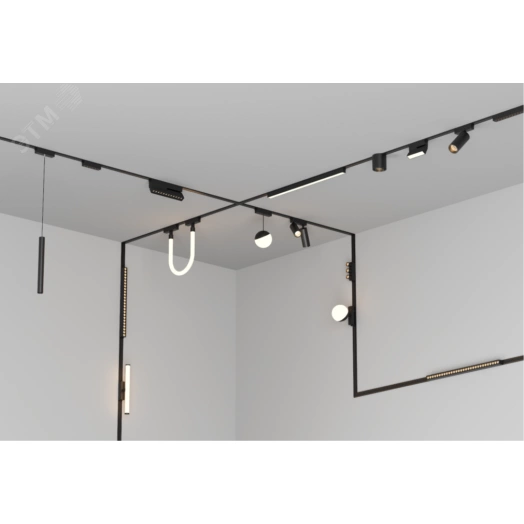 Светильник светодиодный трековый подвесной Flex Tube Opal L500 для магнитной системы Galakti 244x26x315 мм 8 Вт 4000 K 360 град CRI>95 черный