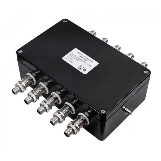 Коробка коммутационная КВМК Exe(Exi)-П-122209 (А(3КВ М20КМ20-Л)-С(2КВМ20КМ20-Л)-D(1КВ               М25КМ25-Л)-(15х6ммВ)1ExebdbIICT6Gb X, IP66/67 -60 + 80C материал полиамид)