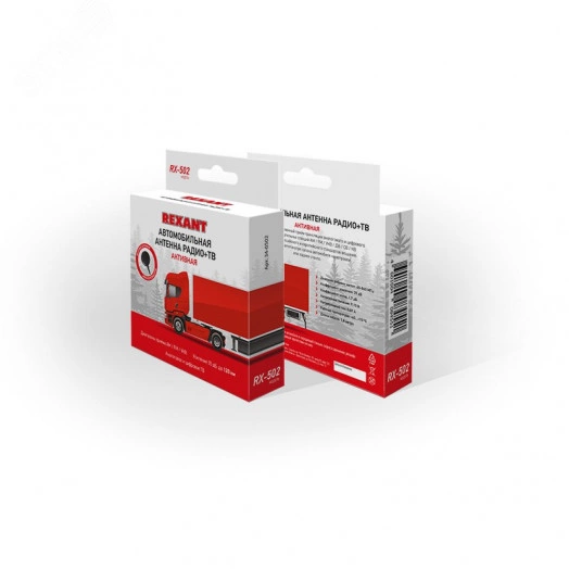 Антенна автомобильная внутрисалонная (радио + ТВ), активная (модель RX-502),