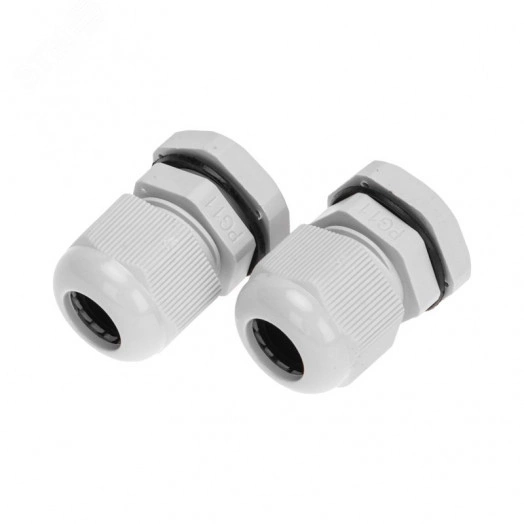 Ввод кабельный PG-11 (5-10 мм) серый, комплект (2 шт/уп)