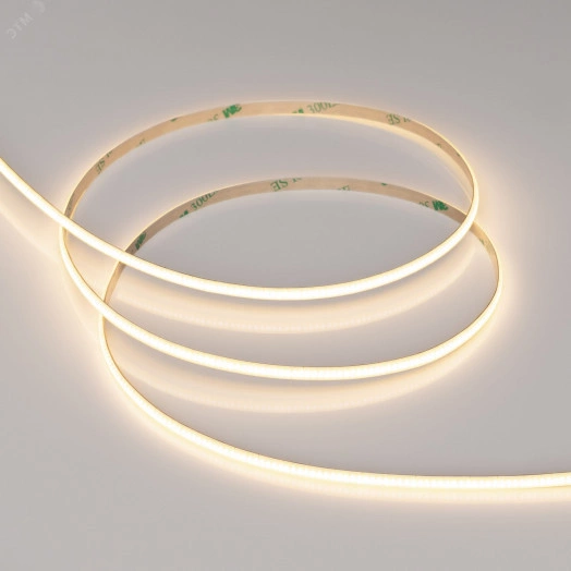 Лента COB-X504-5мм 12V Warm3000 (6.5 W/m, IP20, CSP, 5м) (-)