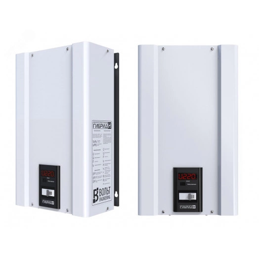 Стабилизатор переменного напряжения Гибрид релейно-симисторный 7 кВА, однофазный, настенный