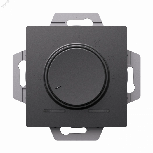 ATLASDESIGN ТЕРМОСТАТ электрон. теплого пола с датчиком, 10A, механизм, БАЗАЛЬТ