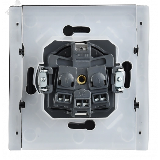 FORTE&PIANO Розетка 1-местная с заземлением с защитными шторками и крышкой винтовое крепление 16А IP44 FP321 серый IEK