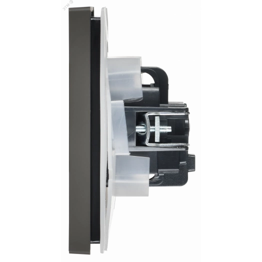 FORTE&PIANO Розетка 1-местная с заземлением с защитными шторками и крышкой винтовое крепление 16А IP44 FP321 серый IEK