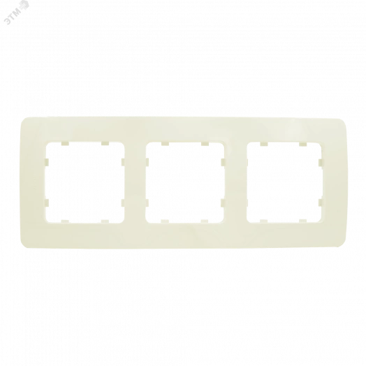 Рамка трехместная, скрытой установки, цвет слоновая кость