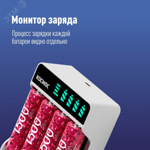 Зарядное устройство c аккумуляторами 2700 мАч в комплекте