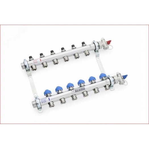Коллектор распределительный HKV на 2 контура нержавеющая сталь