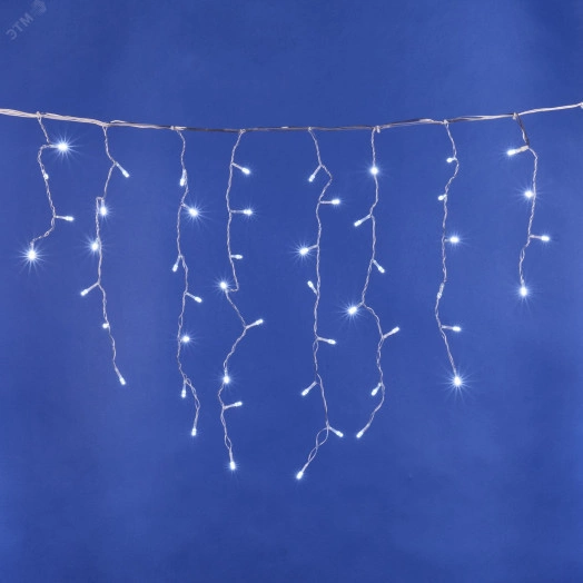 Бахрома светодиодная с контроллером 200 светодиодов 3 м белый IP20 провод прозрачный ULD-B3010-200/DTA WHITE IP20