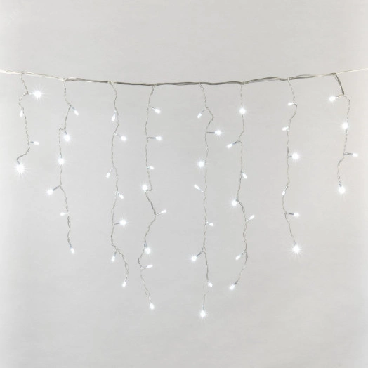 Бахрома светодиодная с контроллером 200 светодиодов 3 м белый IP20 провод прозрачный ULD-B3010-200/DTA WHITE IP20