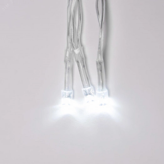 Бахрома светодиодная с контроллером 200 светодиодов 3 м белый IP20 провод прозрачный ULD-B3010-200/DTA WHITE IP20