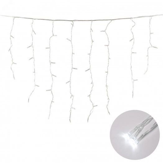 Бахрома светодиодная с контроллером 200 светодиодов 3 м белый IP20 провод прозрачный ULD-B3010-200/DTA WHITE IP20