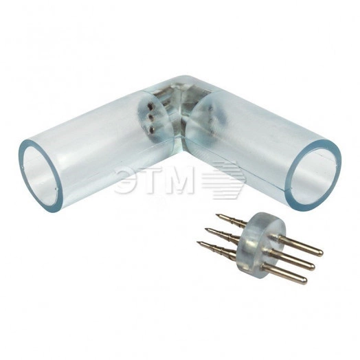 Муфта L - коннектор профессиональная для дюралайта LED 3W ?13мм