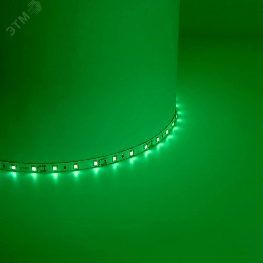 Лента светодиодная LEDх60/м 5м 4.8w/m 12в зеленый