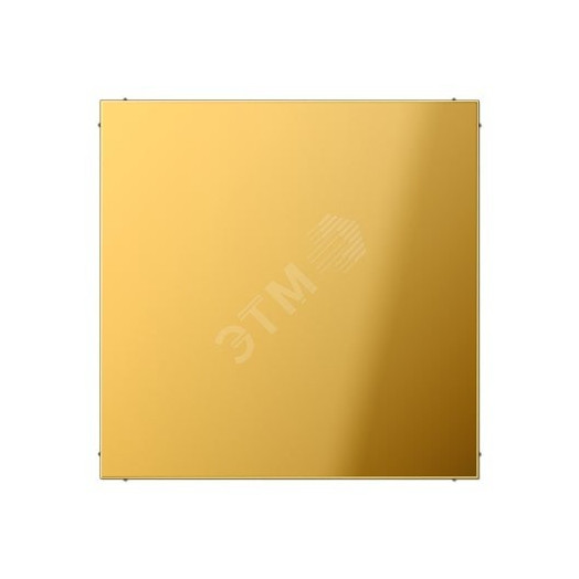 Крышка без отверстий для произвольных вырезов (с несущей платой)  Серия LS990  Материал- металл  Цвет- золото