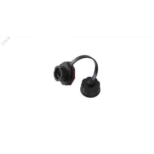 Индустриальный модуль-заглушка IP67 с защитной крышкой черный