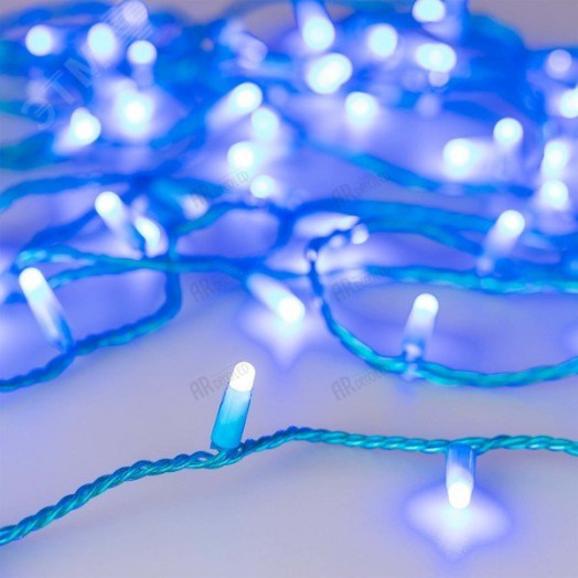 Гирлянда светодиодная декоративная ARD-STRING-CLASSIC-10000-BLUE-100LED-MILK-FLASH Blue (230V, 7W) (ARDCL, IP65)