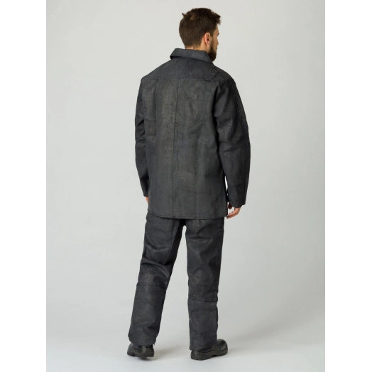 Костюм сварщика цельноспилковый 2 кл.защиты (Спилок 0,9-1,2), черный, 52-54/ 170-176