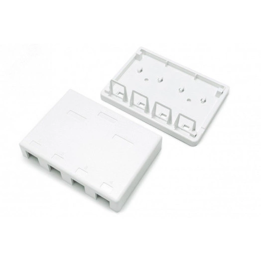 Корпус SBB3-4-WH настенной розетки для установки 4-х вставок типа Keystone Jack