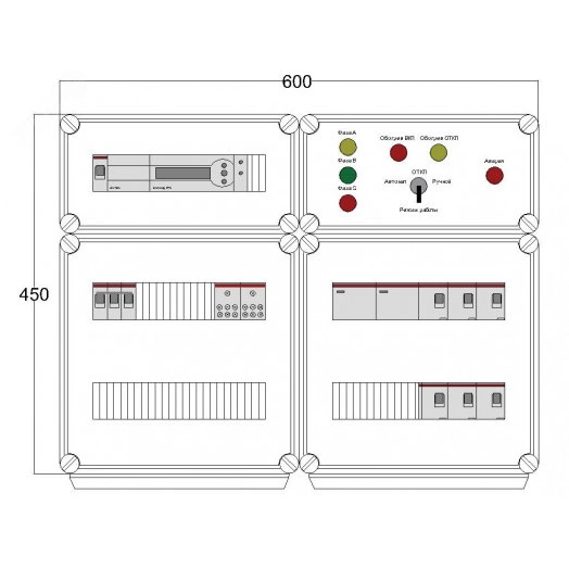 Щит управления электрообогревом DEVIbox HS 6x3400 D850 (в комплекте с терморегулятором)