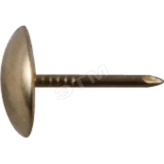 Гвоздь мебельный 10.5мм латунированный (1000шт)