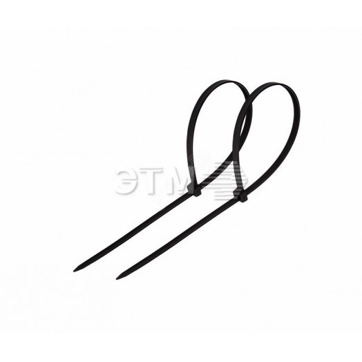 Хомут-стяжка кабельная нейлоновая 120x2,5 мм, черная, упаковка 100 шт