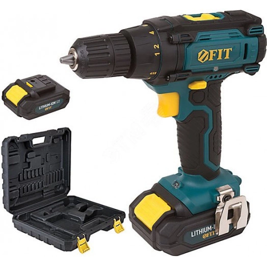 Дрель-Шуруповерт акк. 14.4 В, 0-450/1550 об/мин, 23.0 Нм, 2 (Li-Ion) 1.3 Ач, 1.5 ч., рез. накл., кейс