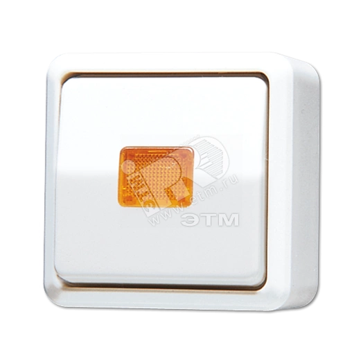 Выключатель контрольный для накладного монтажа универсальный  белый