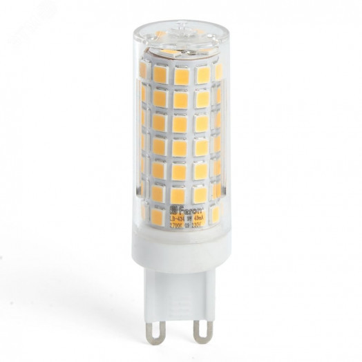 Лампа светодиодная LED 9вт 230в G9 теплый капсульная