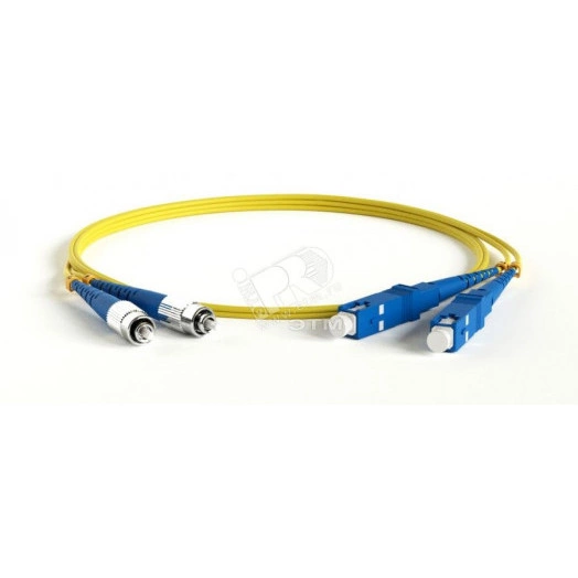 Патч-корд волоконно-оптический (шнур) SM 9/125 (OS2) FC/APC-SC/APC 2мм simplex LSZH (15м)