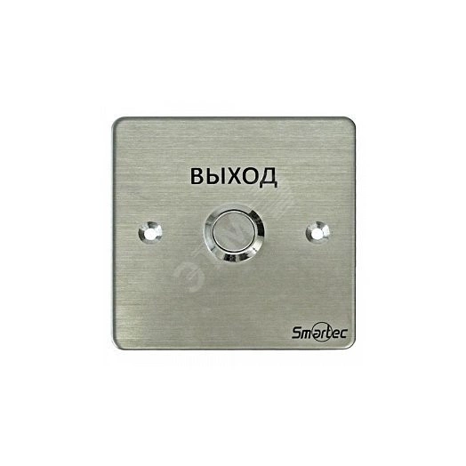 Кнопка металлическая, врезная, НЗ/НР контакты, размер 88х88 мм