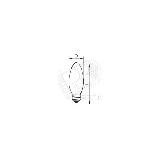 Лампа накаливания декоративная ДС 230-240-40 Е27/27