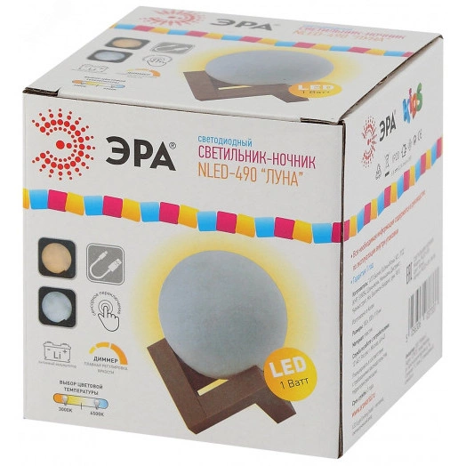 Настольный светильник NLED-490-1W-W белый (12/48/480) ЭРА