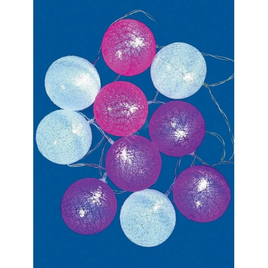 Гирлянда светодиодная Клубки на батарейках 2AA (не в/к) 2м 10 светодиодов Белый свет Провод прозрачный ULD-S0200-010/STB/2AA WHITE IP20 TANGLES-1