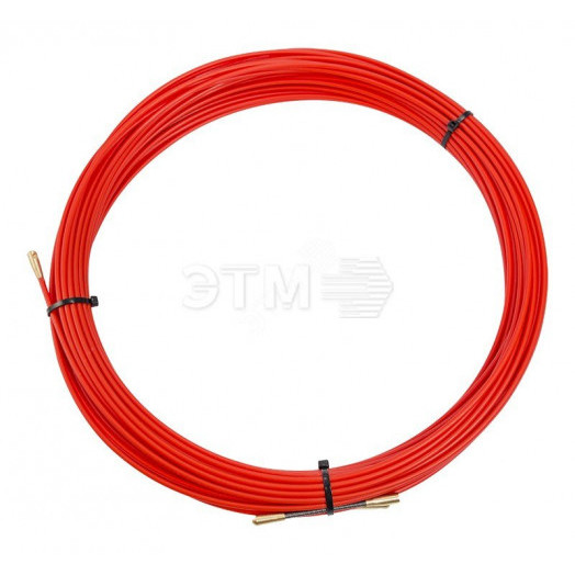 Протяжка кабельная (мини УЗК в бухте), стеклопруток, d=3,5 мм, 30 м, красная