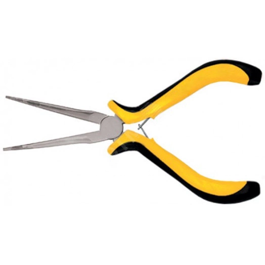 Тонконосы ''мини'' удлиненные Профи, никелированное покрытие, черно-желтые мягкие ручки 150 мм