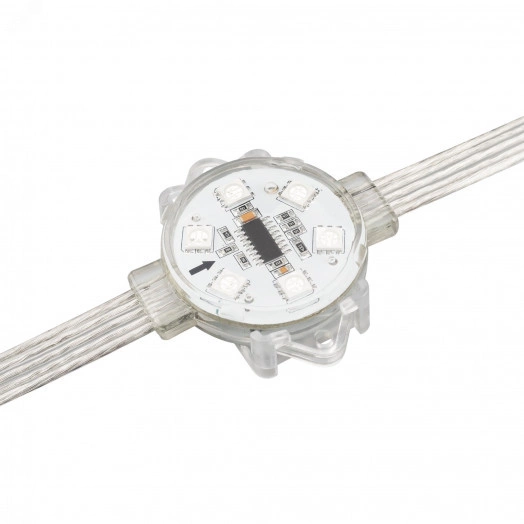 Модуль управляемый VISOR-DMX-5060-6-24V RGB 120deg (D40x12mm, 1.5W, IP68) (Arlight, -)