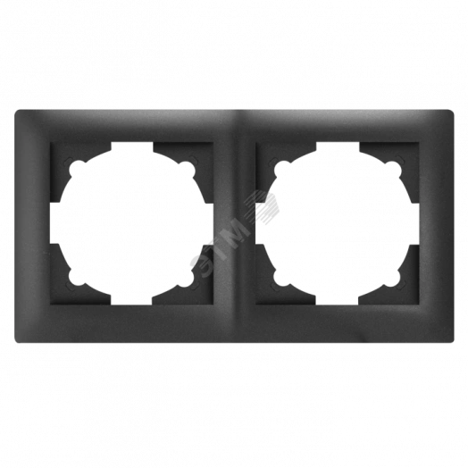 Рамка Милан 2-местная черная