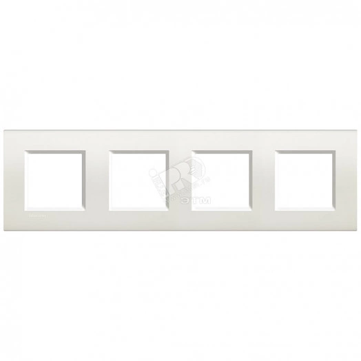 LivingLight Рамка прямоугольная 4 поста Белый