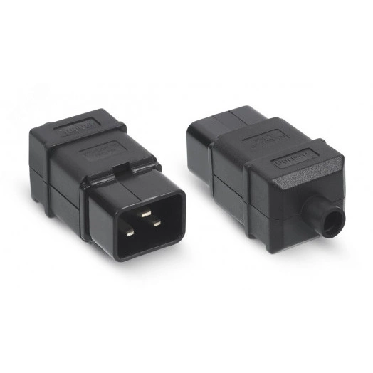 Вилка С20 разборная, 16А, 250 V, черная