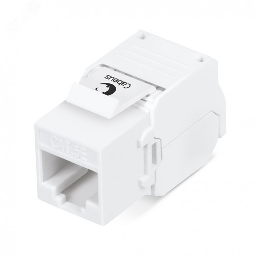 Вставка Keystone Jack RJ-45(8P8C), 180 градусов, категория 5e, без инструмента Toolless, белая