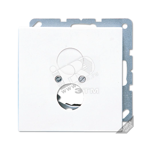 Крышка для 2-х гнезд (разъемов для громкоговорителей)  слоновая кость