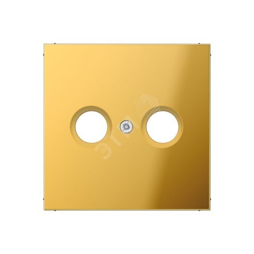 Накладка для телевизионной розетки (TV-FM)  Серия LS990  Материал- металл  Цвет- золото