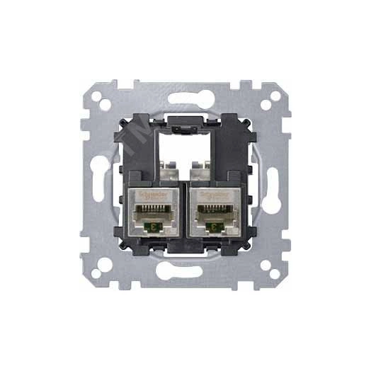 Actassi Розетка компьютерная 2xRJ45 категория 5е STP